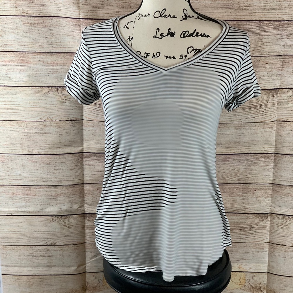 Pink Rose Short Sleeve V-Neck Tee